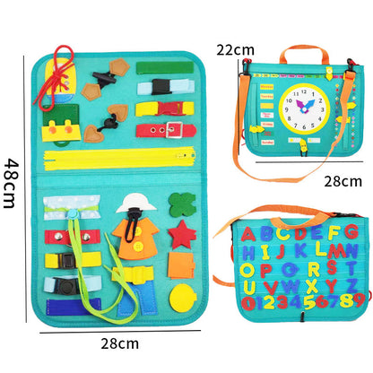 New Busy Book Children's Busy Board Dressing And Buttoning Learning Baby Early Education Preschool Sensory Learning Toy