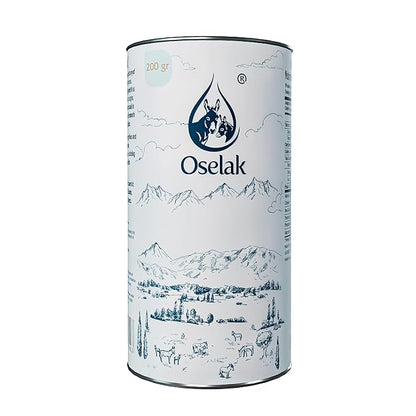 OSELAK Donkey Milk Powder 200g, Pure and 100% Natural, High in Calcium, Iron, and Vitamin D, Similar to human breast milk, Rich in Whey protein, Vitamins and Minerals, Nothing added, Nothing removed