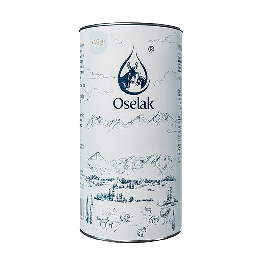 OSELAK Donkey Milk Powder 200g, Pure and 100% Natural, High in Calcium, Iron, and Vitamin D, Similar to human breast milk, Rich in Whey protein, Vitamins and Minerals, Nothing added, Nothing removed